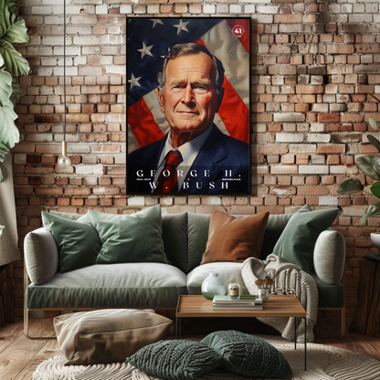 George Bush 41st President Of The United States Portrait