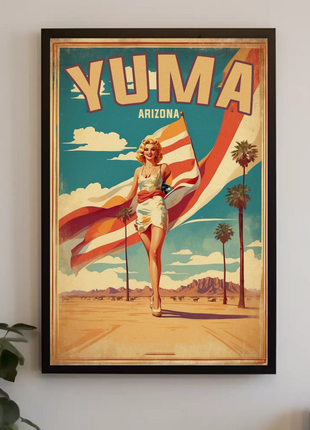 Yuma Arizona Desert Pinup Vintage Travel Poster