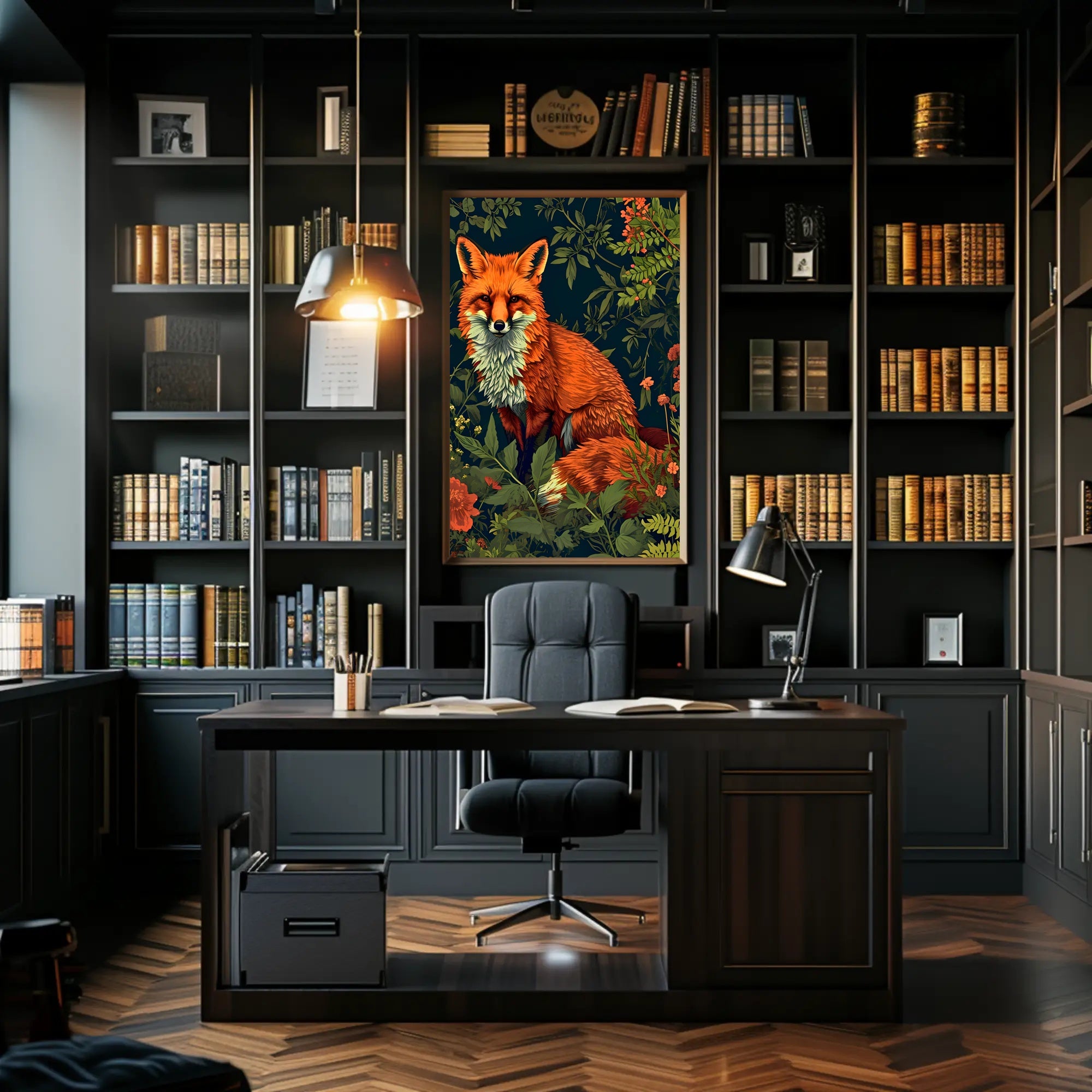 Red Fox Forest Serenity Animal Poster