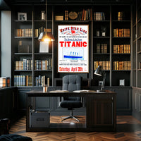 Titanic Grand Inaugural Voyage Poster Vintage Wall Art