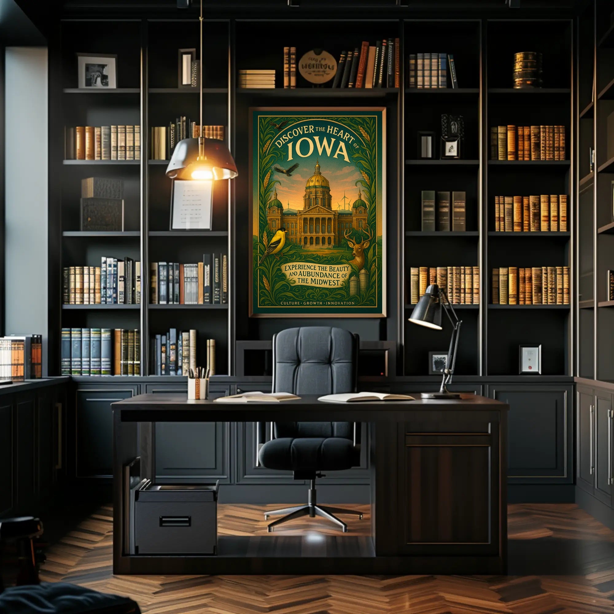 Discover The Heart Of Iowa Poster