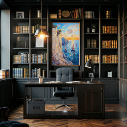 pixelmotion copyai 35099 Thick oil impasto painting of a coastal cl 5e7818ef ccf4ef9bde5b64623829Poster