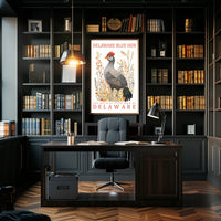 Delaware Blue Hen State Pride Art Poster