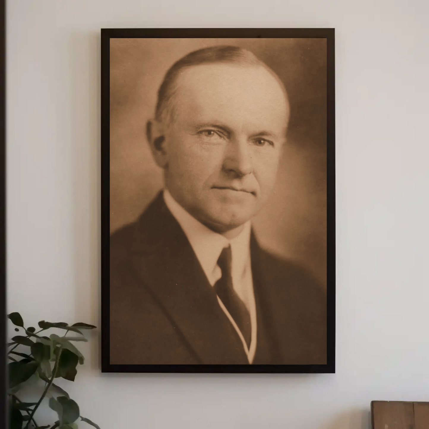 Calvin Coolidge 30th President Sepia Photo