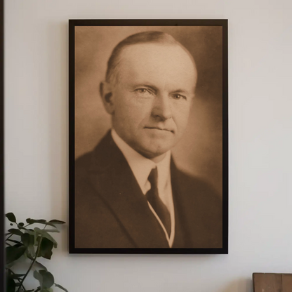 Calvin Coolidge 30th President Sepia Photo