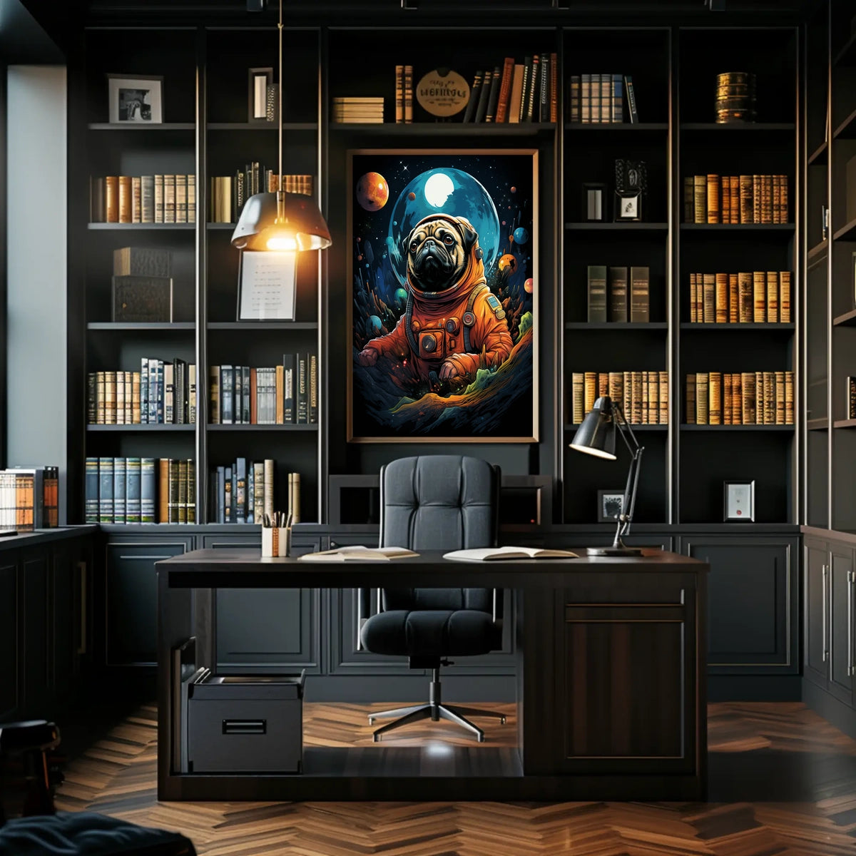 Cosmic Pug Adventure Poster