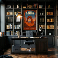 Arches National Park Vintage Adventure Poster Print