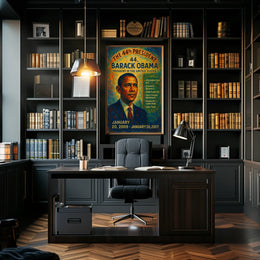 Barack Obama Presidential Portrait Commemorative Historical Poster