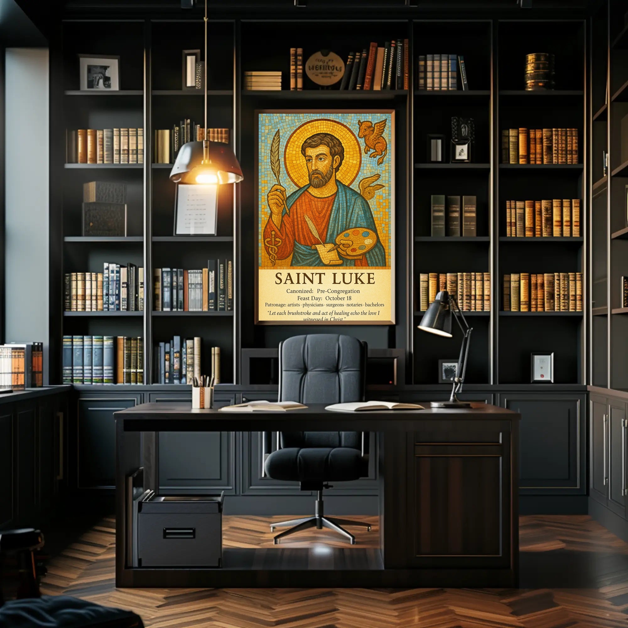 Saint Luke Patron of Artists and Healers Poster PosterGoat