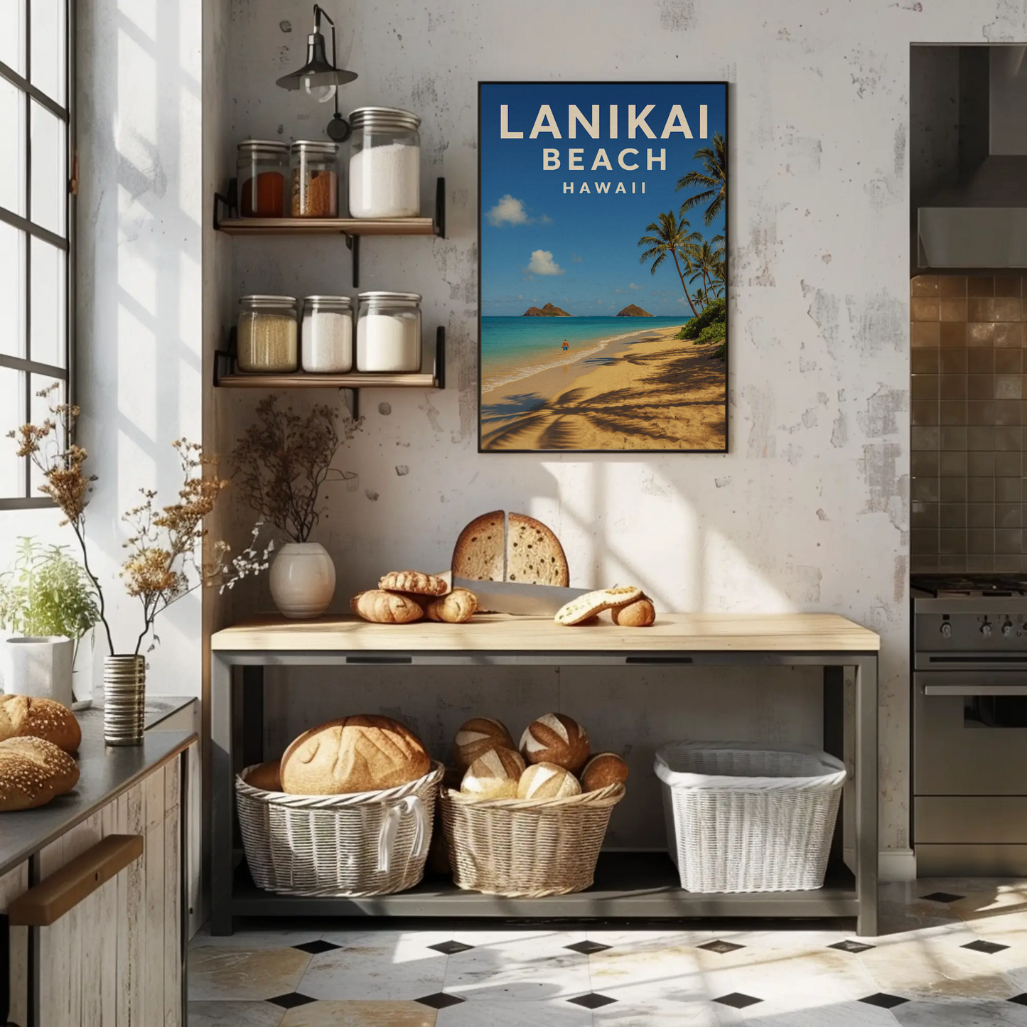Lanikai Beach Hawaii Peaceful Tropical Paradise Poster