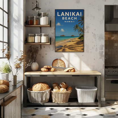 Lanikai Beach Hawaii Peaceful Tropical Paradise Poster