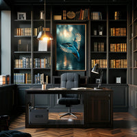 Kingfisher Elegance Photorealistic Animal Poster PosterGoat