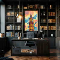 Big Ben Pop Art Poster: Vibrant London Icon