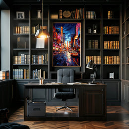 Neon Cityscape Poster