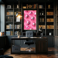Pink Disco Balls Pattern Art Print - Abstract or Artistic Poster PosterGoat
