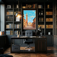 Cremona Cathedral Street Scene Poster