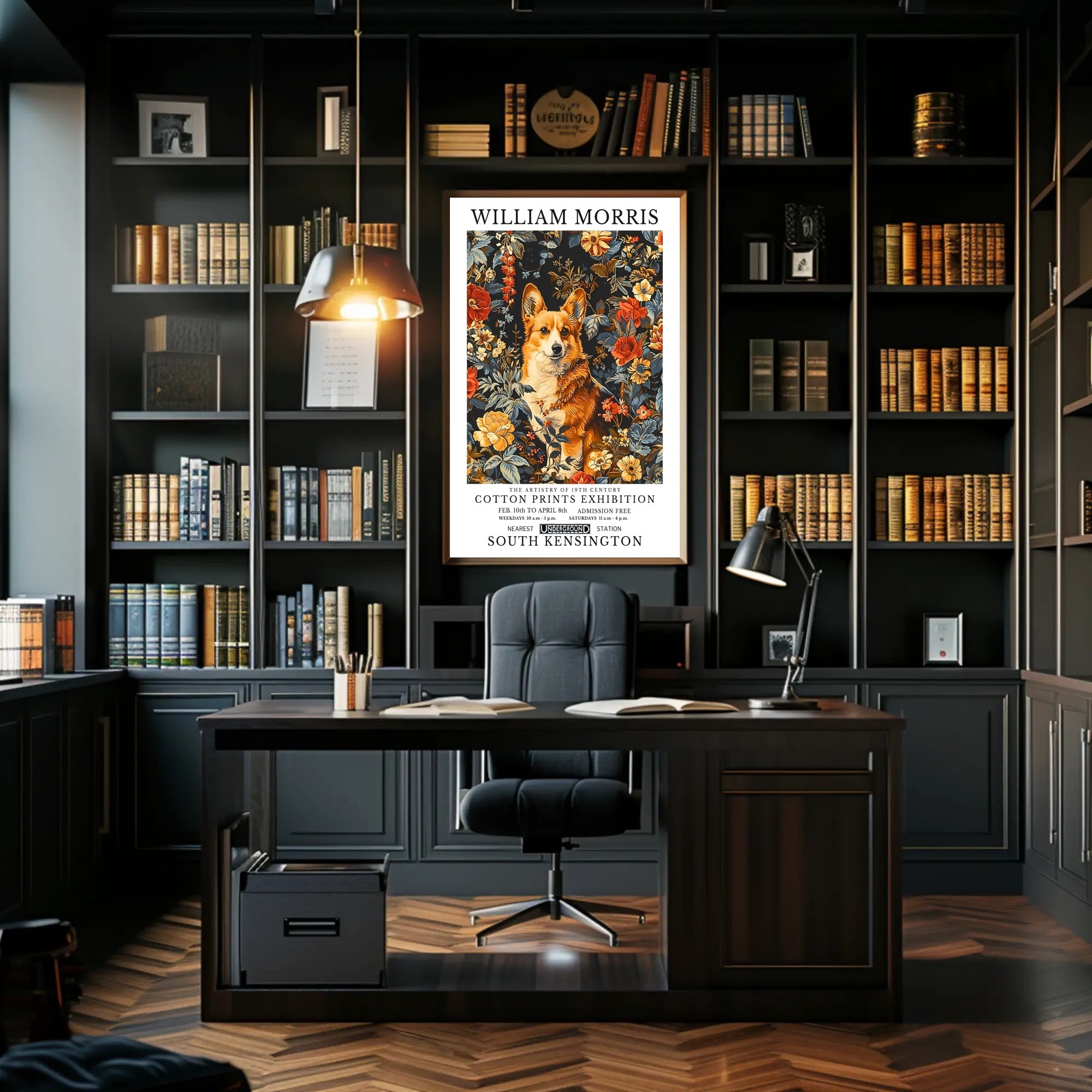 Elegantly Crafted Corgi Design: Abstract or Artistic Poster