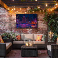 Holiday Skating in Detroit Poster