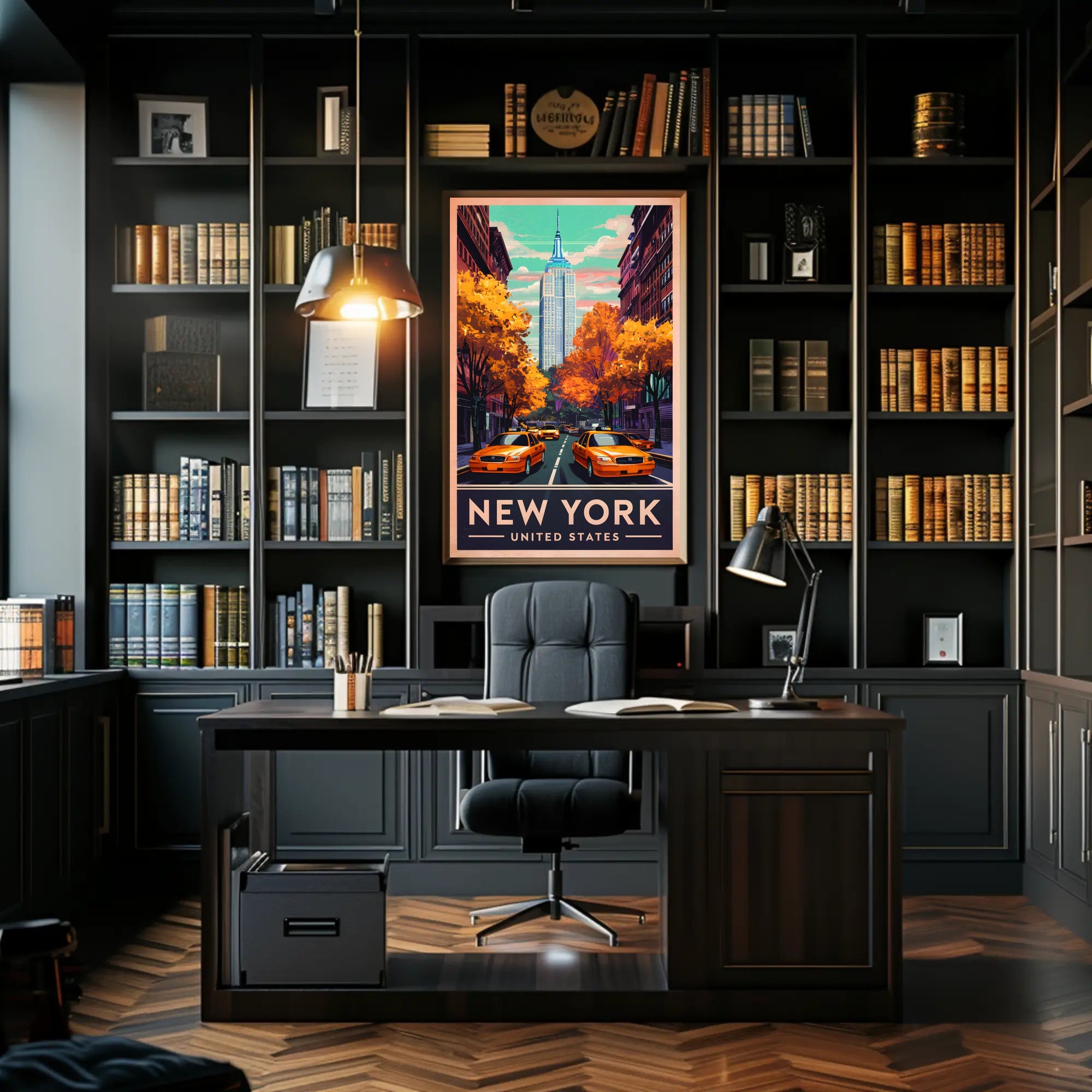 New York City Autumn Scene Poster