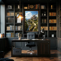 Enchanted Castle in a Serene Landscape Poster