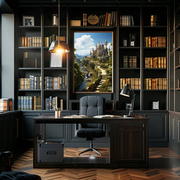 Enchanted Castle in a Serene Landscape Poster