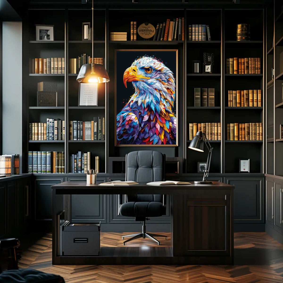 Vibrant Eagle Portrait Poster