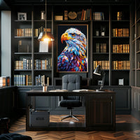 Vibrant Eagle Portrait Poster