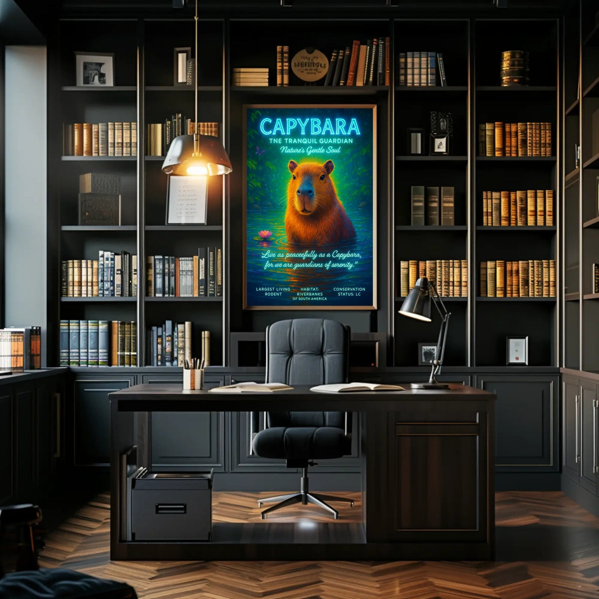 Capybara The Tranquil Guardian Poster