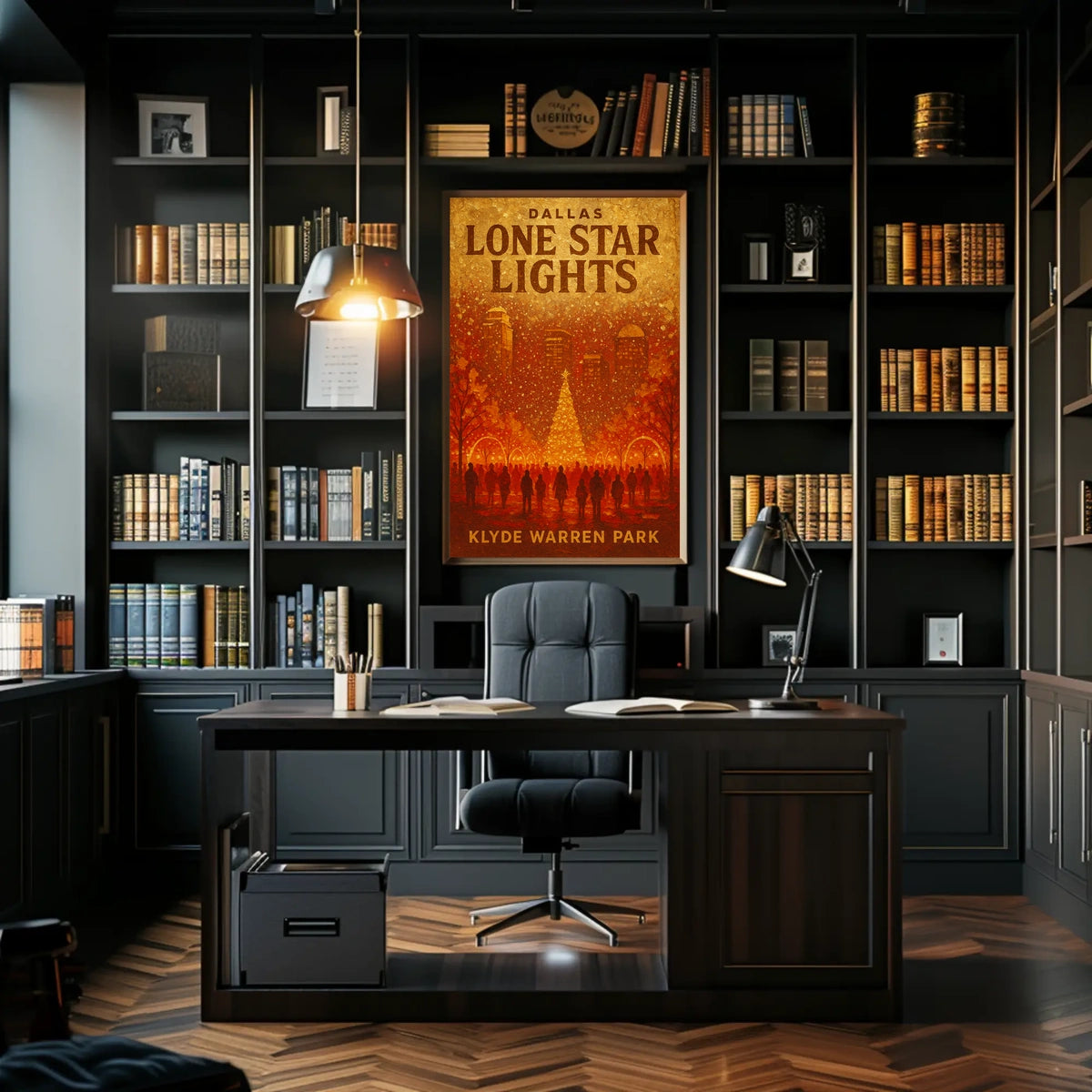 Dallas Lone Star Lights Poster