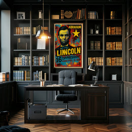 Abraham Lincoln 16th President of the United States Graffiti Pop Art Poster