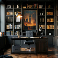 Dystopian Sunset: Post-Apocalyptic Urban Art Poster PosterGoat