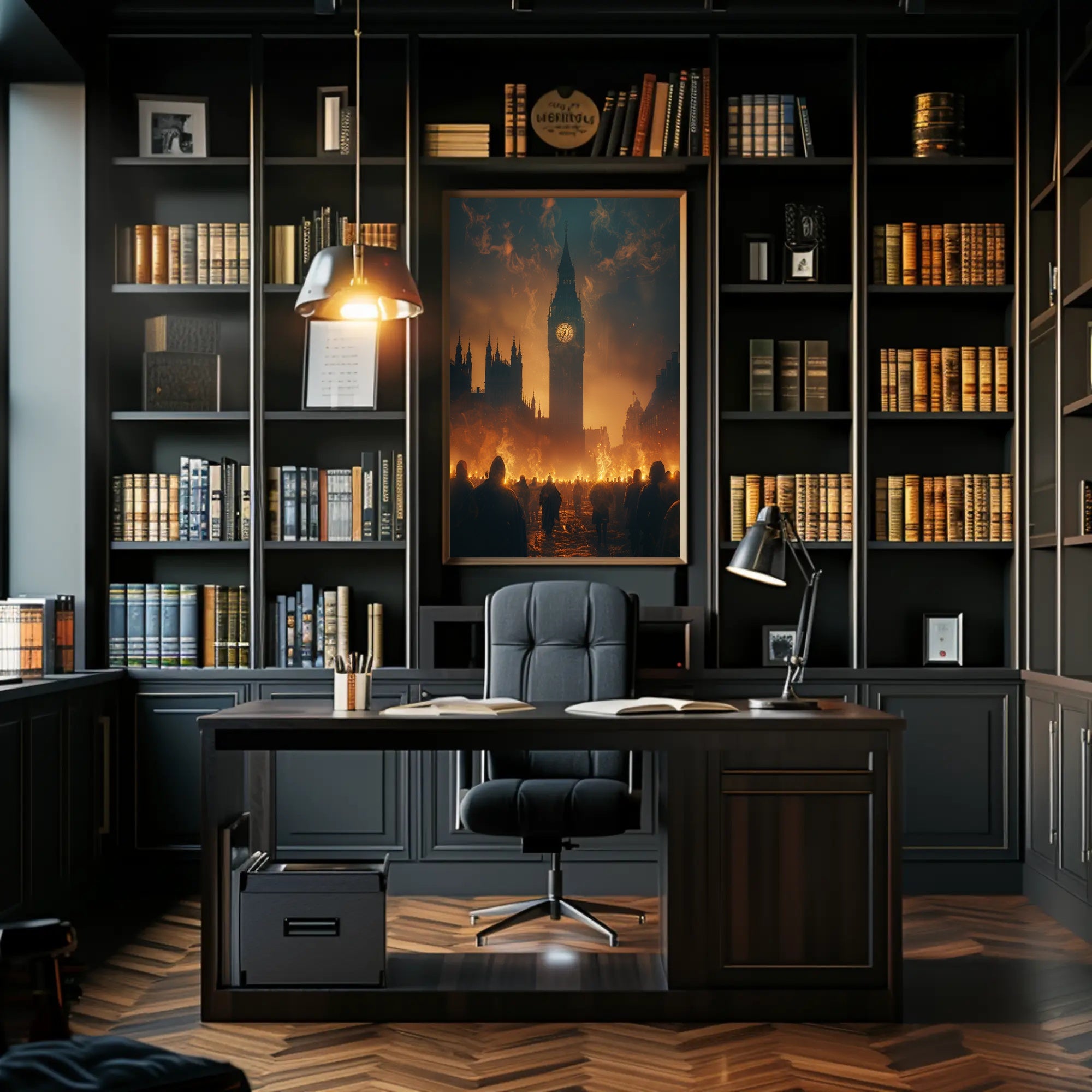 Dystopian Sunset: Post-Apocalyptic Urban Art Poster PosterGoat