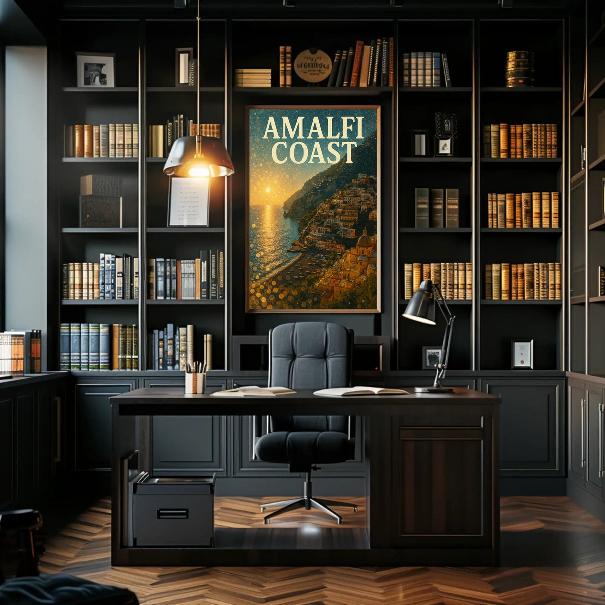 Amalfi Coast Sunset Poster 18x24 Premium Wall Art Decor