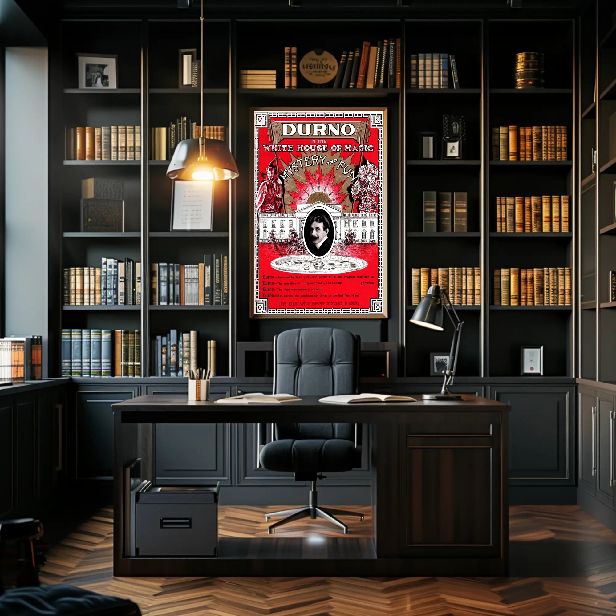 Durno the Magician Vintage Magic Show Cultural Poster