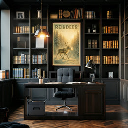 Reindeer In Winter Wonderland Poster