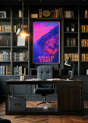 Amalfi Coast Poster Wall Art for Coastal Decor 18x24