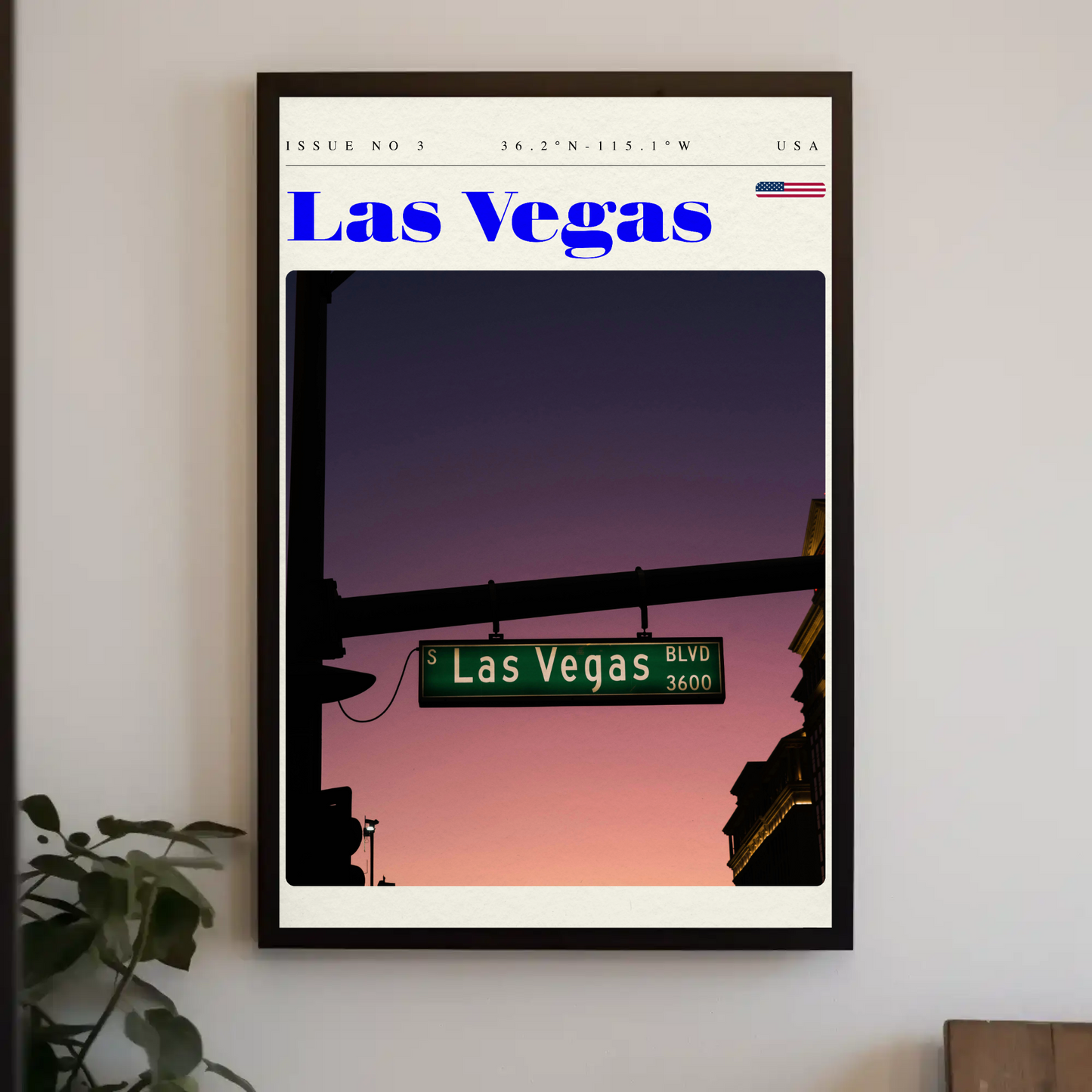 Vintage Poster Las Vegas Blvd Sign