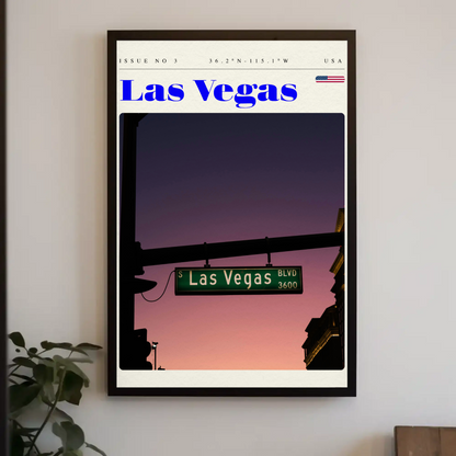 Vintage Poster Las Vegas Blvd Sign