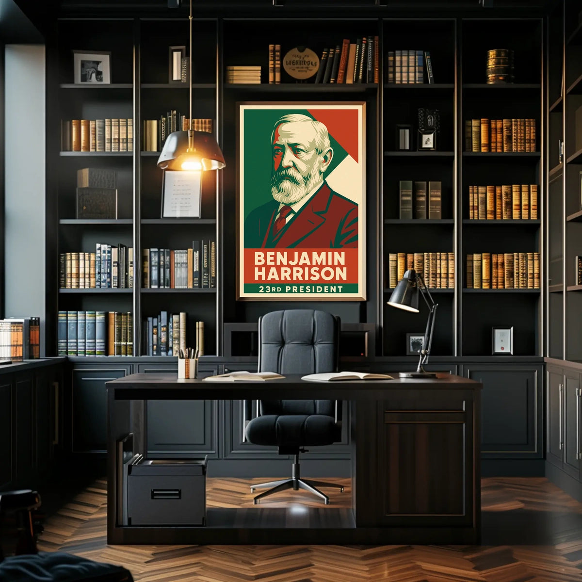 Benjamin Harrison 23rd President Vintage Poster