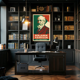Benjamin Harrison 23rd President Vintage Poster