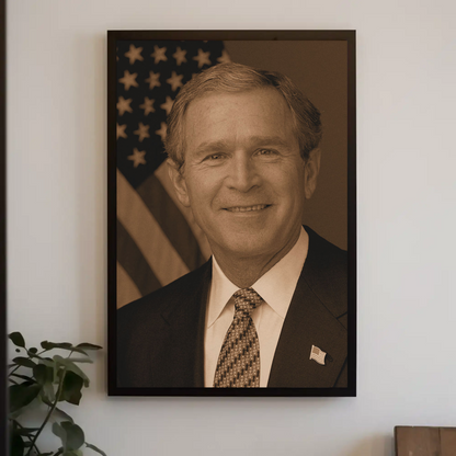 George W. Bush 43rd President Sepia Photo
