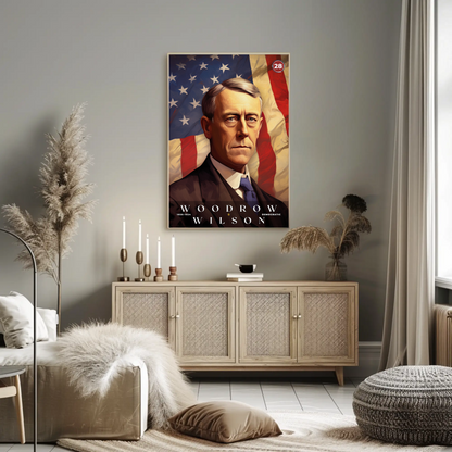 Woodrow Wilson 28th President Of The United States Portrait