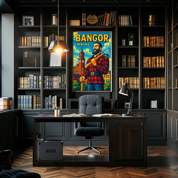 Bangor, Maine Lumberjack Spirit Poster