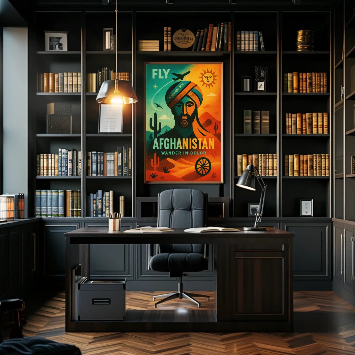 Wander in Color Afghanistan Travel Poster