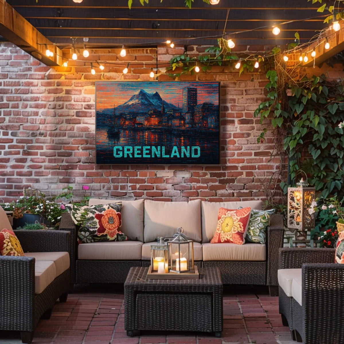 Greenland A Vibrant Landscape Poster