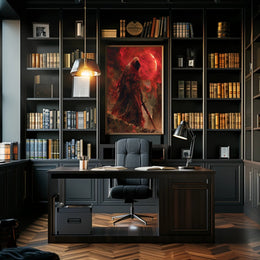 The Crimson Wraith Art Print Poster for Home Decor PosterGoat