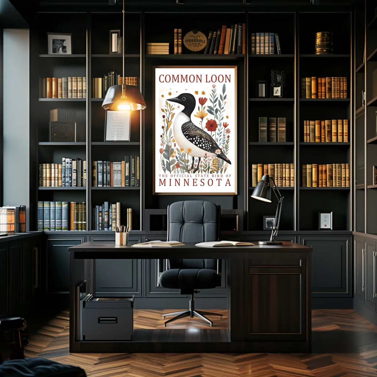 Common Loon Minnesota Nature Art Poster Print