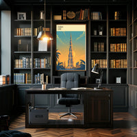 Dubai Skyline at Sunset Poster