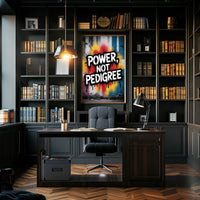 Power Not Pedigree Urban Graffiti Motivational Poster