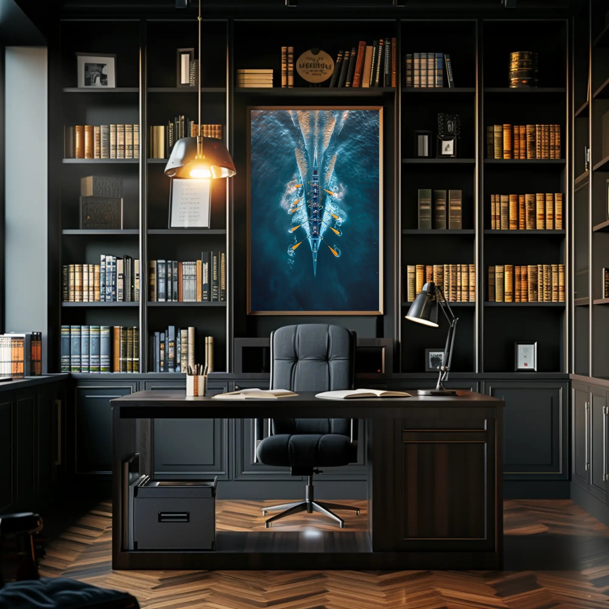 Rowing In Harmony Poster PosterGoat